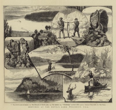 Croquis au lac du Diable, Wisconsin, USA - Walter William May